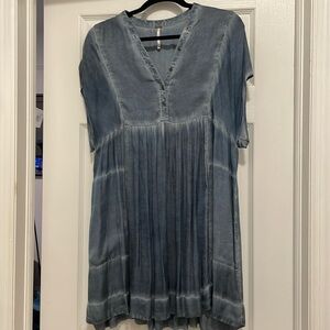 Free People Tunic cap sleeve  size xs blue